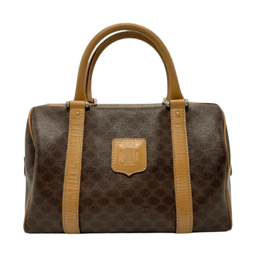 Celine handbag brown Macadam coated canvas